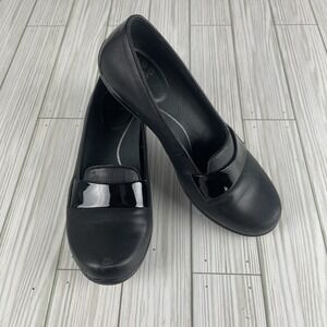 DANSKO Oksana Loafers Womens 7.5-8/38 Black Leather Slip On Comfort Shoes Flats